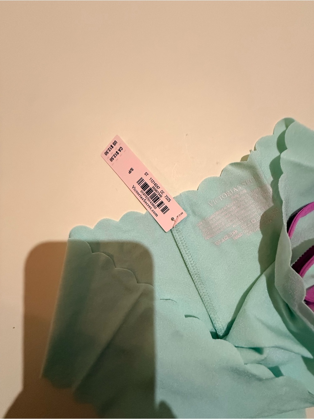 Victoria secret Lace & Seamless Bikini Panties - Aqua and Fuchsia - Picture 3 of 5